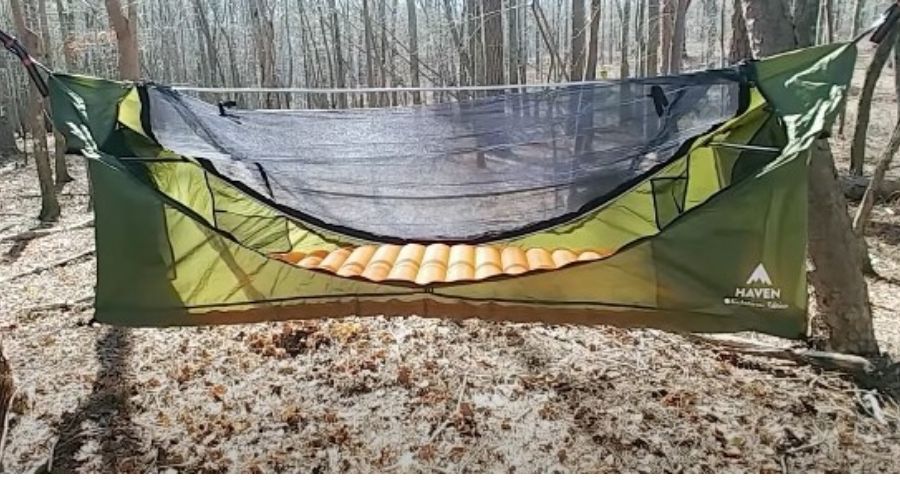 hammock as an alternative to air mattress during camping