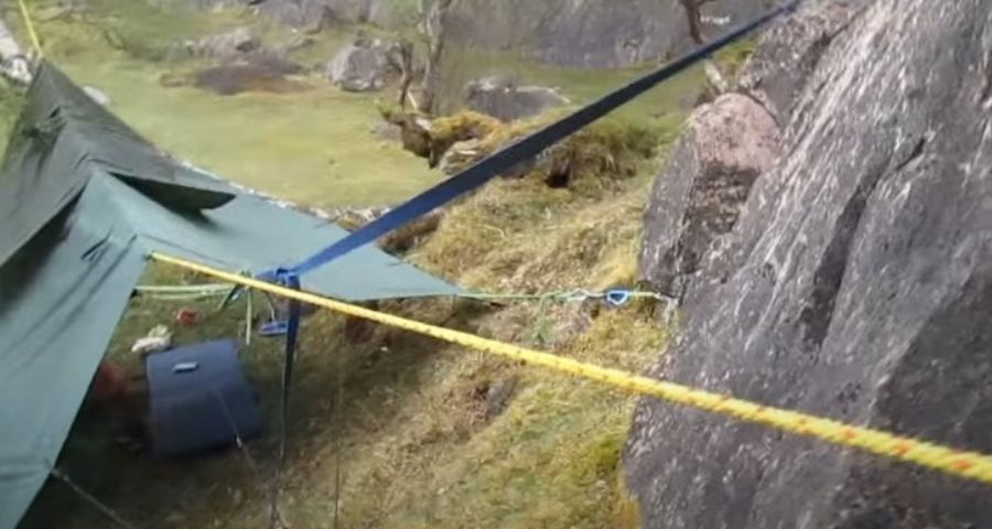 how to hang a hammock without trees using rocks