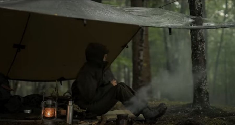hammock camping during rain