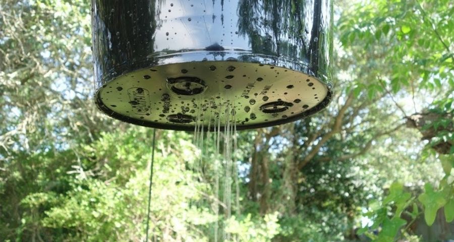 DIY shower bucket during camping