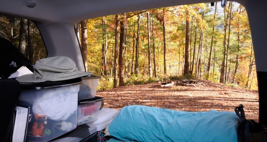 car winter camping